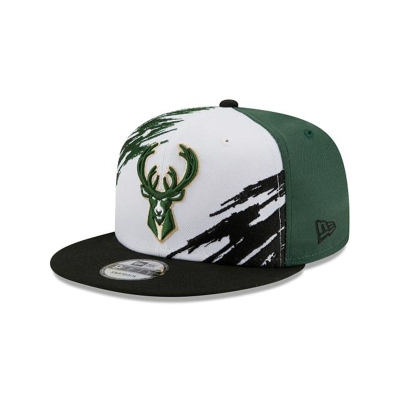 Milwaukee Bucks Gorra | New Era NBA Splatter 9fifty Snapback Cap Mexico - Verdes